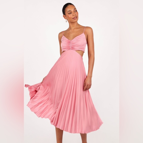 PETAL & PUP NIAMH MIDI DRESS - POPPY PINK B2938 - Picture 3 of 11